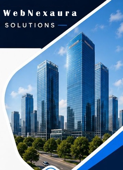 Modern business district skyline